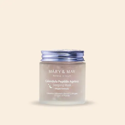 Mary&May Calendula Peptide Ageless Sleeping Mask – Odmładzająca Maska Nocna z Peptydami i Nagietkiem – 110g Mary&May Calendula Peptide Ageless Sleeping Mask – Odmładzająca Maska Nocna z Peptydami i Nagietkiem – 110g
