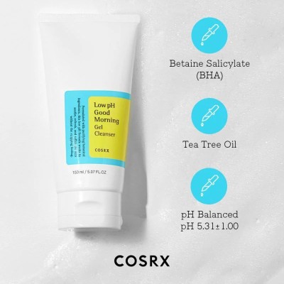 COSRX Low pH Good Morning Gel Cleanser – Żel oczyszczający o niskim pH COSRX Low pH Good Morning Gel Cleanser – Żel oczyszczający o niskim pH