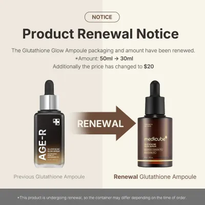 Medicube AGE-R Glutathione Glow Serum – Rozświetlające Serum z Glutationem – 30ml