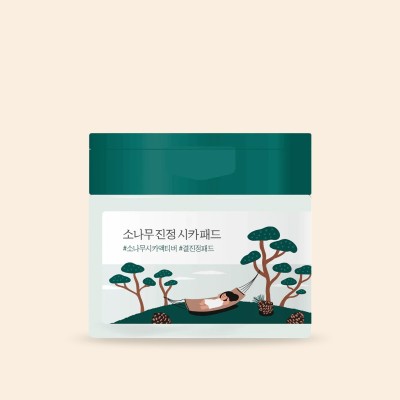 Round Lab Pine Calming Cica Toner Pad – Kojące płatki tonizujące z sosną i wąkrotą azjatycką